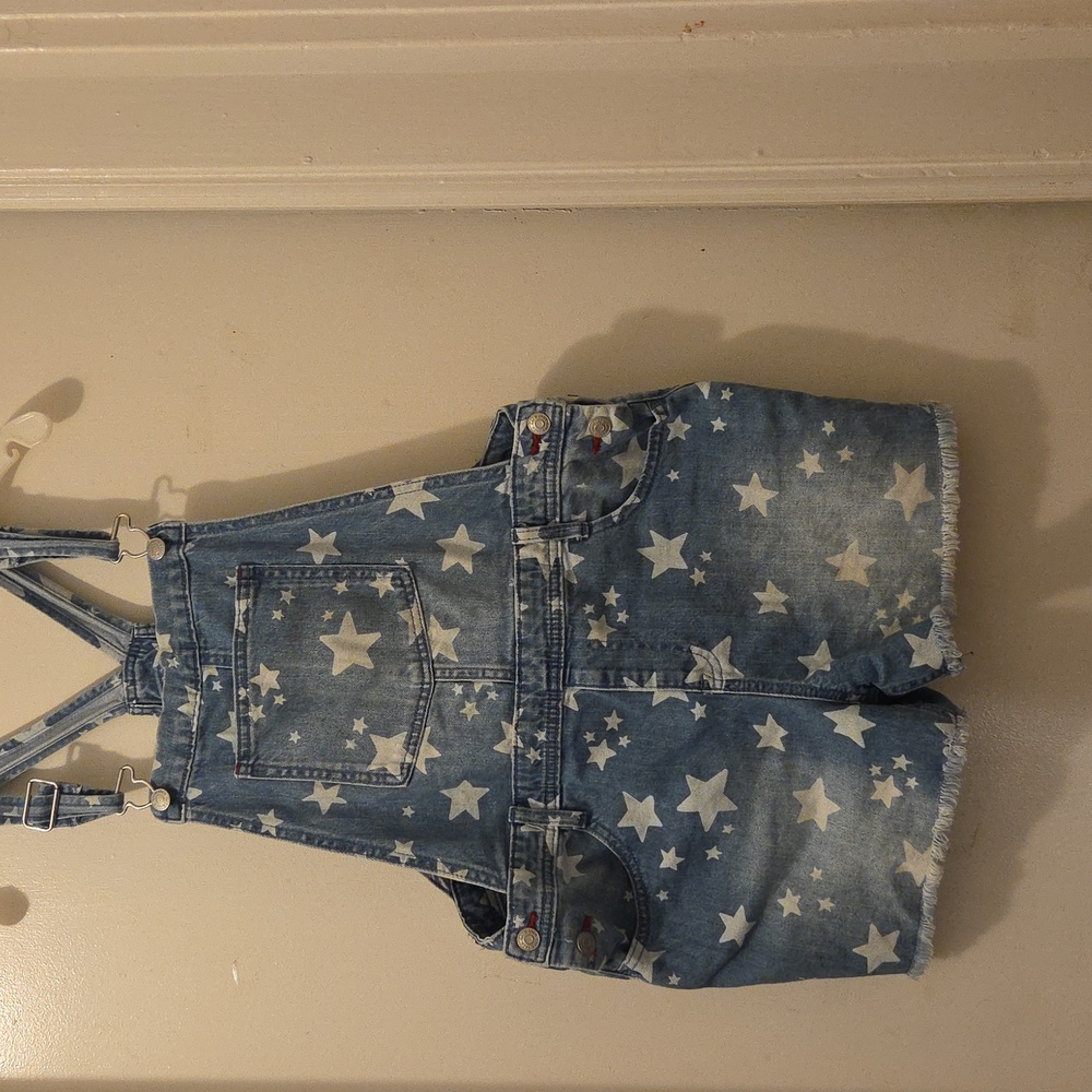 Cat & Jack Blue Denim Overalls  XL (14/16) Plus waist  18 in. length 13 in.